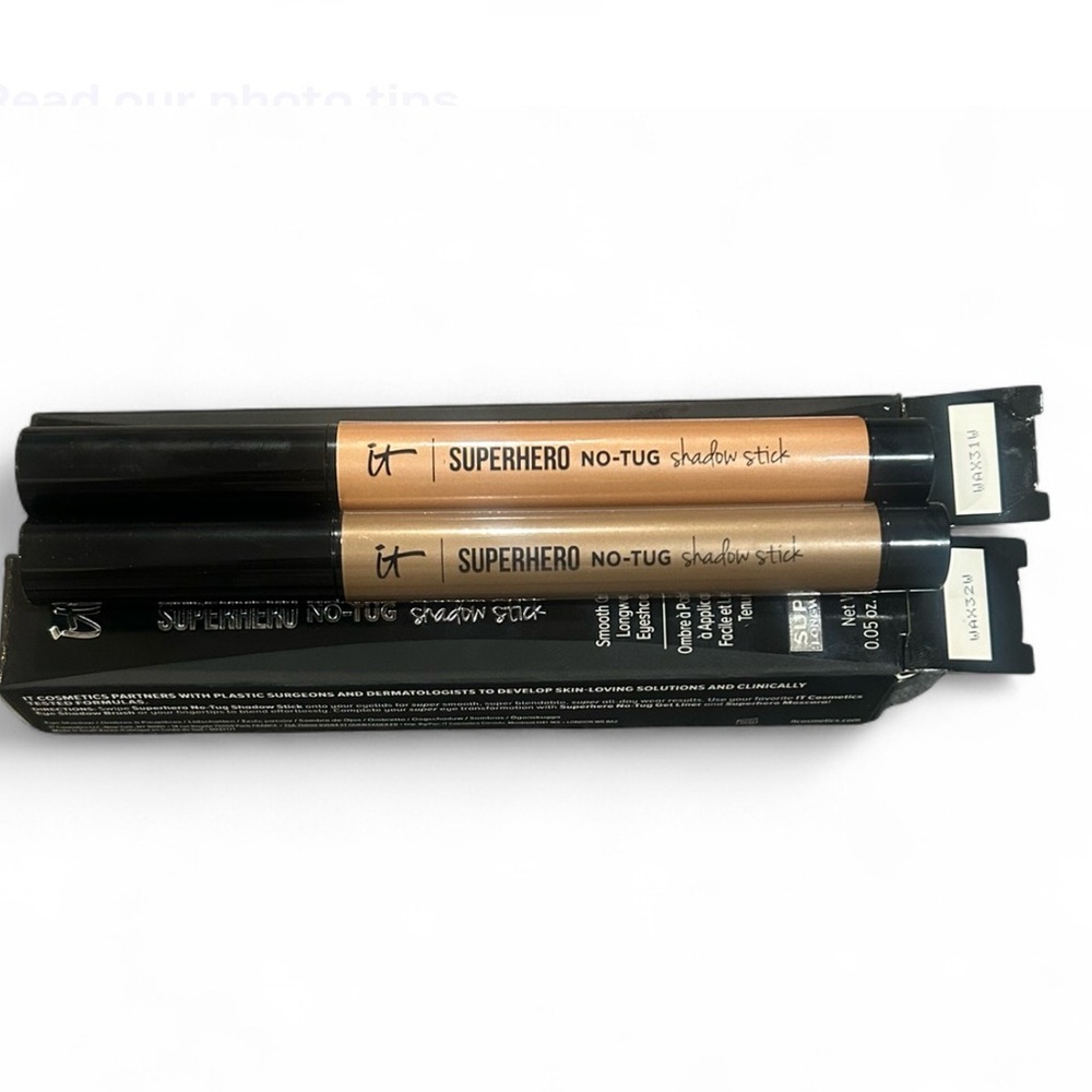 IT Cosmetics Superhero No Tug Shadow Stick Bronze Ionic Super Slate NEW Lot 2